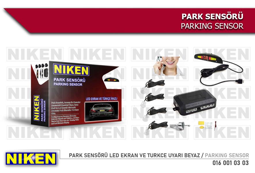 Park Sensörü Led Ekran Ve Turkce Uyarı Beyaz