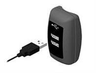 USB SARJ UNITESI BORU TIP MAVI LED GRI GOVDE 12/24V 4,2A