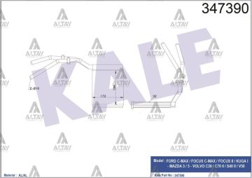 RADYATÖR KALORİFER MAZDA 3 / 5 03-09 / FOCUS C-MAX 07->