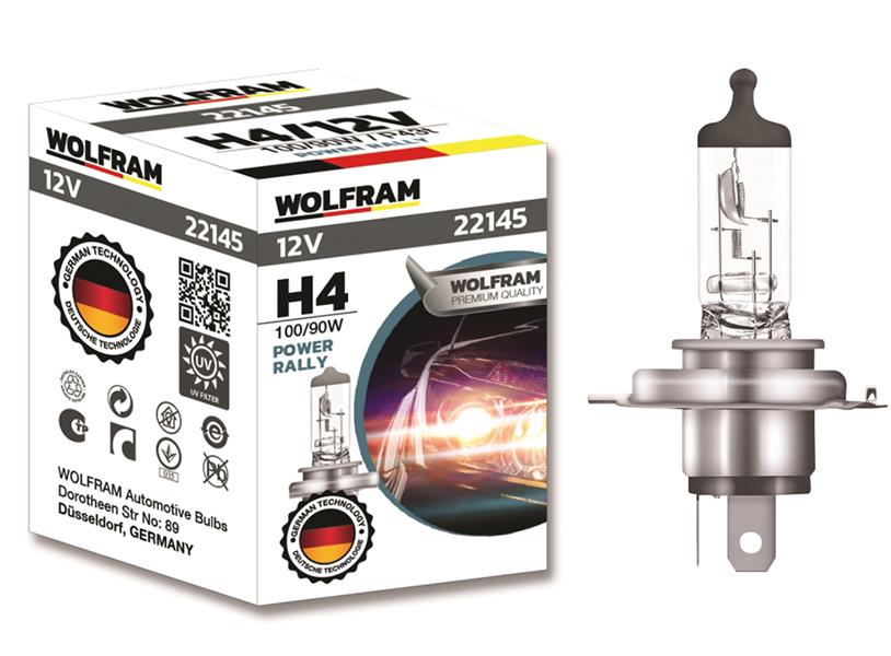 AMPUL 12V H4 100/90 P43t STANDART IŞIK TIRNAKLI P43t 62204