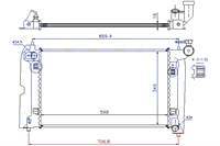 SU RADYATORU BRAZİNG - (MAN.)-( TOYOTA: COROLLA 03>07 ''1.4 VVTI-1.6 VVTI BENZINLI )  (349×598×16)