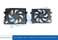 FAN MOTORU DAVLUMBAZLI (RENAULT CLIO IV CAPTUR 1.5 DCI  12- /DACIA: DOKKER LOGAN II   SANDERO II  STEPWAY II  LODGY 12- /NISSAN: MICRA  V  0.9  1.0  1.5 DCI  16-)