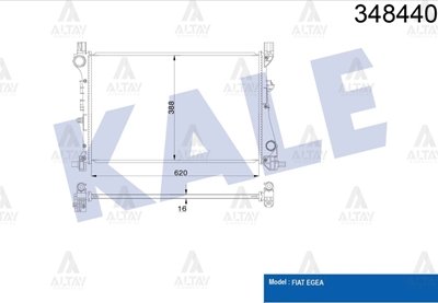 RADYATÖR SU EGEA 15=> / 1.3 JTD-1.6 JTD M-T 621X416X34 MEKANİK