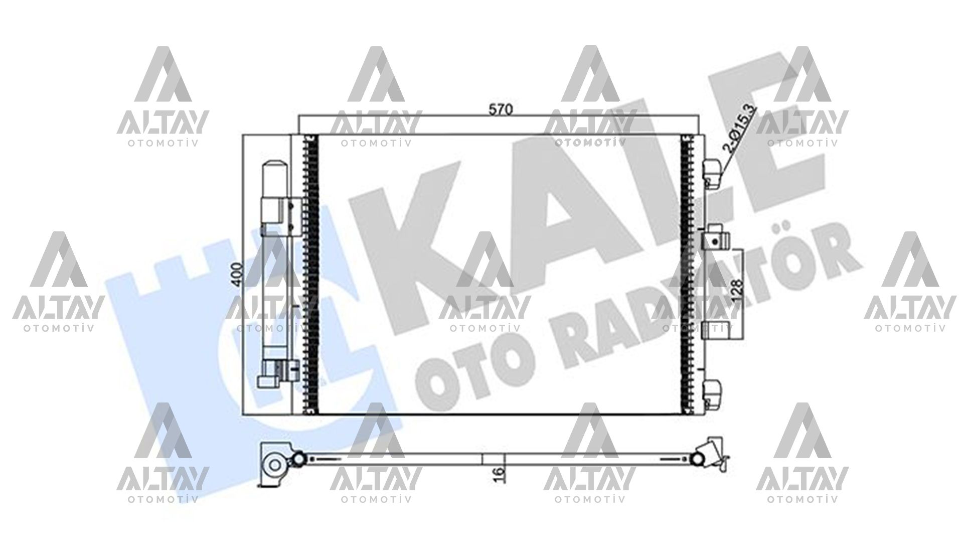RADYATÖR KLİMA FOCUS III 11-15 1.0 GTDI-1.6TDCI / C-MAX 10=> 1.0 12 MM