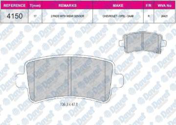 ARKA FREN BALATASI INSIGNIA A 09> 17