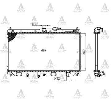RADYATÖR SU ACCORD  90-93 / ROVER 16mm M-T BRAZING