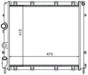 SU RADYATORU MEKANİK - (RENAULT: KANGOO ''1.9 D'' KLIMASIZ ) 475×415×34