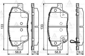 FREN BALATA EGEA 15=> 1.3JTD-1.6JTD (MANDO FREN SİSTEMİ 133mm) ÖN