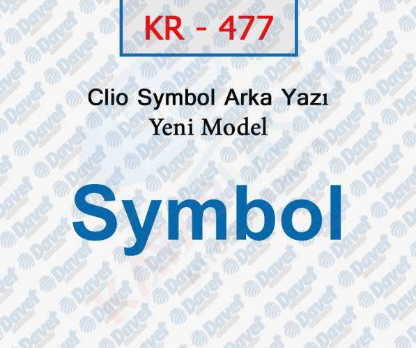 ARKA YAZI CLIO SYMBOL YM