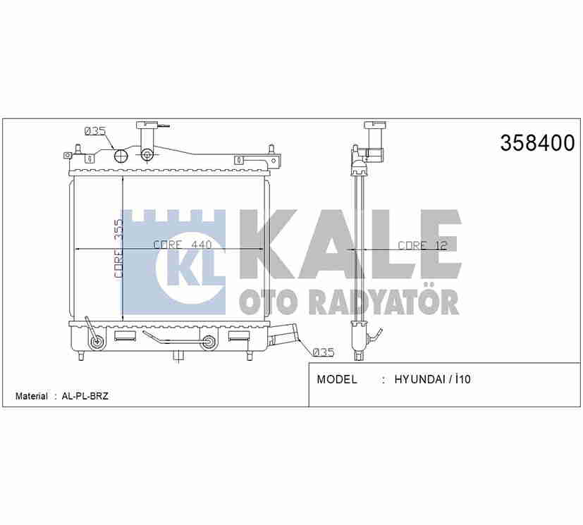 RADYATÖR SU I-10 08-13 A-T BRAZING