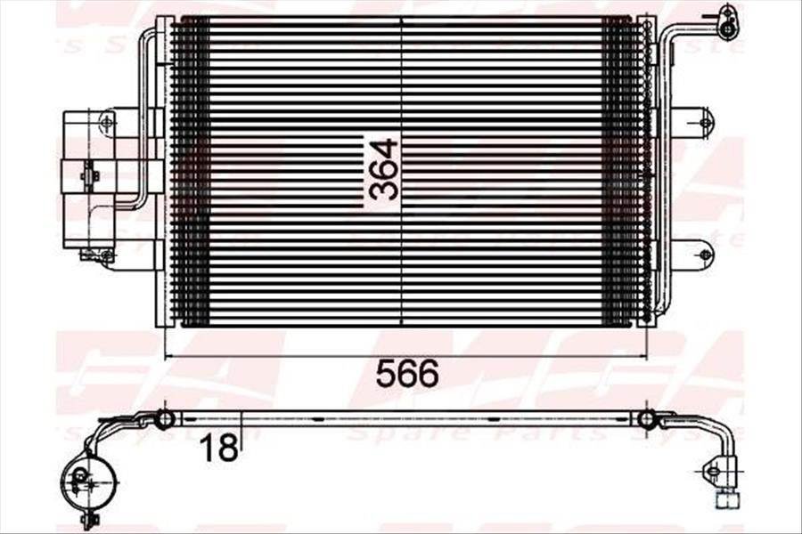 KLIMA RADYATORU (VW GOLF 98-06  AUDI A3 97-03  SEAT LEON 00-06  SKODA OCTAVIA 97-00)