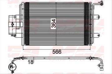 KLIMA RADYATORU (VW GOLF 98-06  AUDI A3 97-03  SEAT LEON 00-06  SKODA OCTAVIA 97-00)