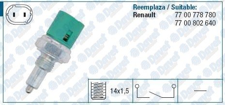 GERİ VİTES MÜŞÜRÜ 2 FİŞLİ MEGANE 2-3-4-CLIO 1-2-3-4-SYMBOL-THALI-KANGOO 1-2-3-LAGUNA 1-2-R9-R19-R21-