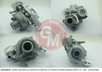 TURBOSARJ (EURO VI, K9K 1.5DCI 90BG) MEGANE III IV FLUENCE SCENIC III DACIA DUSTER , MERCEDES (OM607) X156 12> W176 12>18 W246 13>18 C117 13>18 CITAN 415 13>21