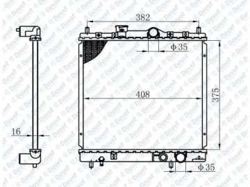 Motor Su Radyatoru Mıtsubıshı Colt Lancer 1990 1995 Manuel Vıtes (375×408×16)