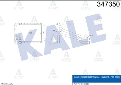 RADYATÖR KALORİFER I-30 12-16 / ELANTRA 11-16 / CEED 12=>