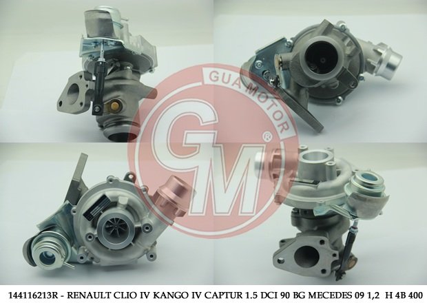 144116213R-TURBO CLIO IV-DUSTER-LOGAN- 1.5 DCİ K9K-MERCEDES CITAN 109CDI 90BG