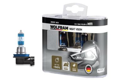 AMPUL 12V H11 55 PGJ19-2 NIGHT VISION +150% FAZLA + 20% BEYAZ IŞIK