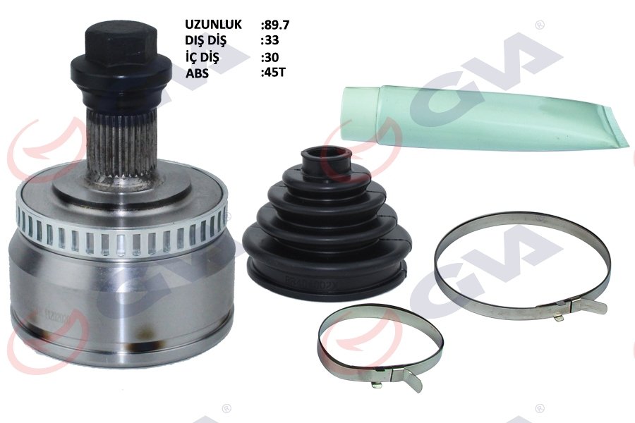 AKS KAFASI DIŞ ÖN A4-PASSAT 1.8T (96-01) ABS'Lİ (45 DİŞ) (33x30x53) 92mm