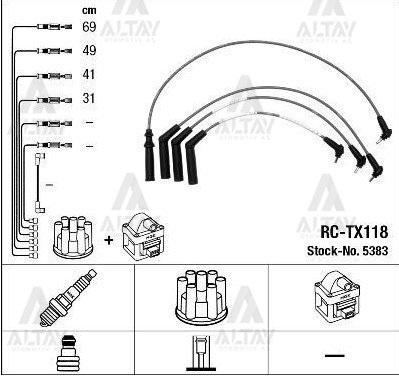 BUJİ KABLOSU TAKIM COROLLA 1.3 2-E (RC-TX118)