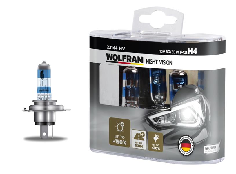 AMPUL 12V H4 60/55 P43t NIGHT VISION +150% FAZLA + 20% BEYAZ IŞIK