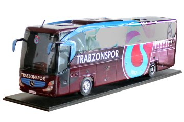 Maket Boy:60-Yükseklik:18Cm (1:22 Ölçü) Mercedes Takım Otobüsü (Trabzonspor)