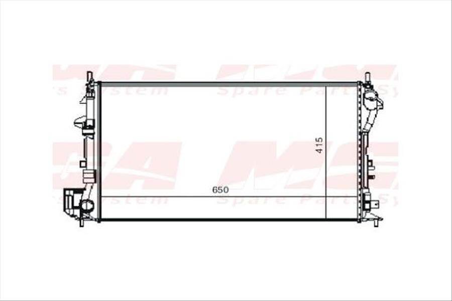 SU RADYATORU MEKANİK ( OPEL : VECTRA C SIGNUM 2.2 2.0 DTH / 2.2D 02-- ) 650×415×23