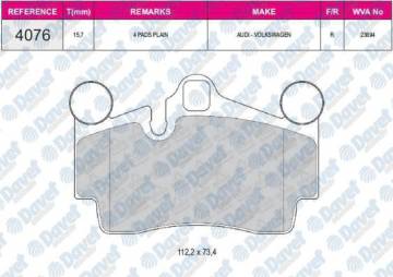ARKA FREN BALATASI 18INC CAYENNE 3.2 10 / 03> TOUAREG 3.2 V6 5.0 V10 TDI 10 / 02>
