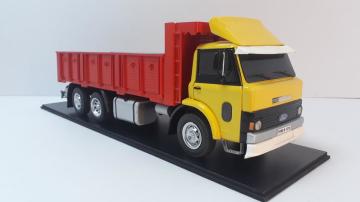 MAKET BOY:47-YÜKSEKLİK:16 CM (1:18 ÖLÇÜ) FORD D-1210 (KASALI KAMYON)(SARI)(SİYAH PANJUR)