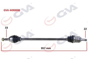 KOMPLE AKS SAĞ ASTRA H-ZAFIRA B 1.4-1.6 (04-09) (957mm)