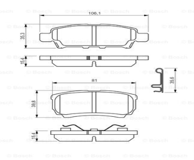 Fren Balatası Arka  Chrysler/Jeep/Lancer Bm