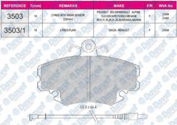 ON FREN BALATASI R9 R11 R19 R21 CLIO I II MEGANE I EXPRES SYMBOL I II TWINGO LOGAN SANDERO SOLENZA