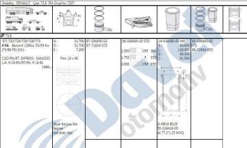 MOTOR SEGMANI CLIO-EXP-KNG-R19 1.4 ie E5F/E6J (75.80)(STD)