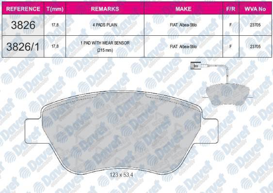 ON FREN BALATASI LINEA 1.3 STILO BRAVO SIENA PALIO ALBEA 1.2 / 1.4 / 1.6 / 1.9D MULTIJET 10 / 01> DOBLO 1.3D NEMO BIPPER FIORINO FISSIZ