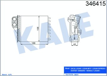 KALORIFER RADYATORU DUSTER LOGAN II SANDERO II