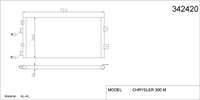 KLIMA RADYATORU  CHRYSLER 300 M 2.7 V6 24V 3.5 V6 24V (98 04) / (KURUTUCU YLE) OLC: (723×360×16)