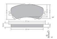 Fren Balatası On-(Nıssan : X-Traıl 1.6Dcı 2014>> Nıssan : Qashqaı Iı 1.2 Dıg-T 2014>> Infınıtı : Q50 2.0T 2014>> Renault : Koleos Iı 2.0 Dci 2016>> )