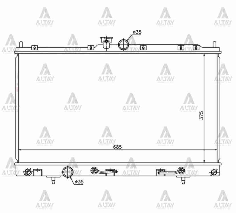 RADYATÖR SU LANCER 03-08 1.6 A-T BRAZING