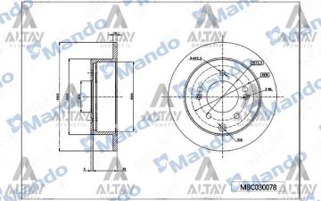 FREN DİSKİ CERATO / SOUL 11=> / ARKA DÜZ 262-5