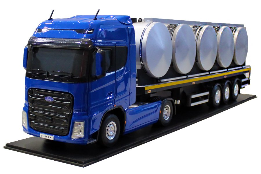 Maket Boy:82-Yükseklik:22 Cm (1:18 Ölçü) Ford Süt Tanker Tır