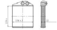 KALORİFER RADYATORU BRAZING (OPEL COMBO / CORSA C / TIGRA 159×158×32