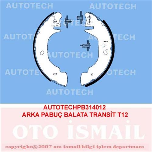 ARKA PABUÇ BALATA TRANSIT (T12) 2.0 2.5DI 2.5TD (94-00) (254x52)