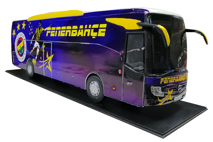 MAKET BOY:94-YÜKSEKLİK:29 CM (1:14 ÖLÇÜ) MERCEDES TAKIM OTOBÜS (FENERBAHÇE)