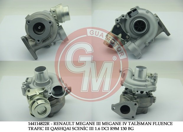 TURBOSARJ NISSAN (R9M) QASHQAI 1,6 DCI 13> (J11) X-TRAIL 1.6 DCI (T32) , RENAULT (R9M) MEGANE III FLUENCE TRAFIC III QASHQAI SCENIC II , MERCEDES VITO W447 14>