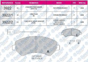 ON FREN BALATASI DUCATO III BOXER III JUMPER III 2.2HDI / 2.2HDI / 3.0HDI 16Q / 20Q 06> KARSAN JEST (FISLI)