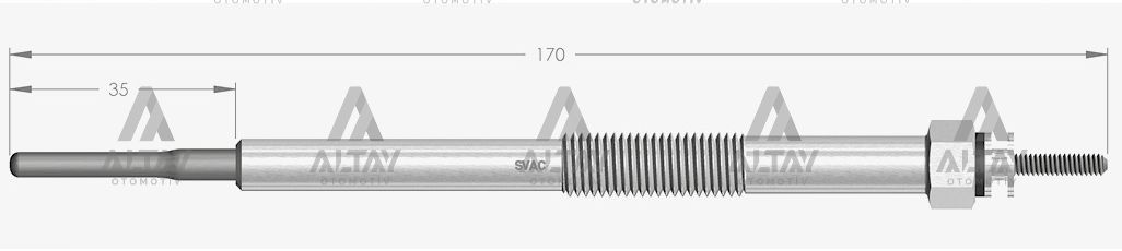 KIZDIRMA BUJİSİ (ISITMA) CANTER 05=> 4M42 / PAJERO 3.2 DI-D 00-06 / 11V