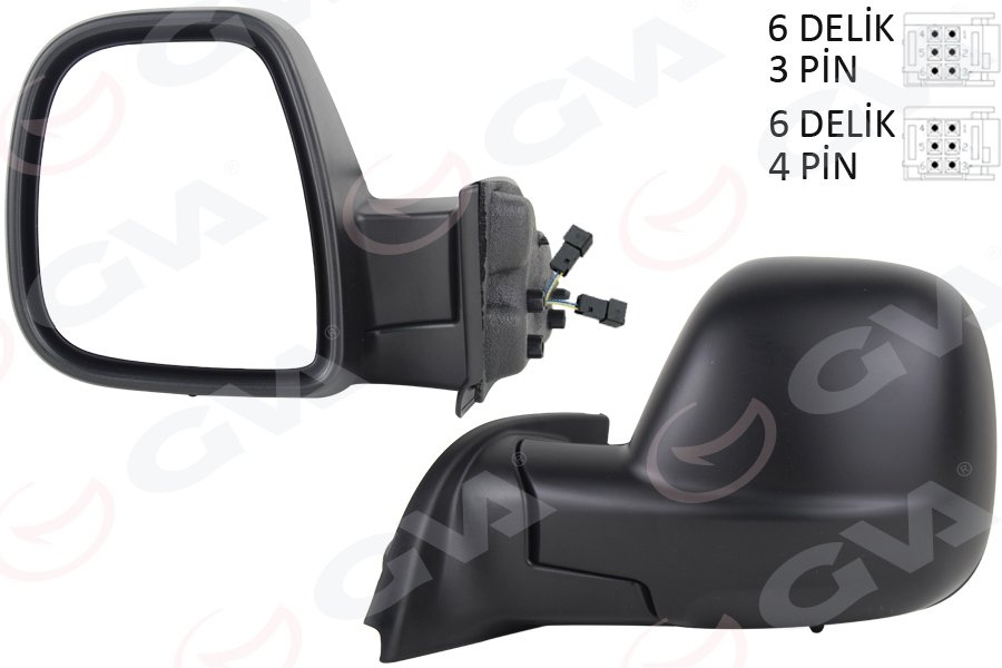 DIŞ DİKİZ AYNASI SOL PARTNER-BERLINGO (12-18) ELEKTRİKLİ+DESENLİ+REZİSTANSLI++OTOMATİK+AÇMA+KAPAMA