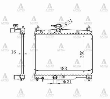 RADYATÖR SU YARIS  99-06 1.0 BENZİNLİ M-T BRAZING