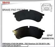 FREN BALATASI ON-(VW CRAFTER 1LB 17-  MAN : TGE Panelvan 2.0 TDI 2017>)