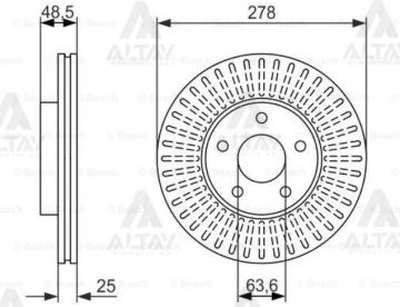 FREN DİSKİ FOCUS C-MAX 04=> / VOLVO S40 04-10 / ÖN HAVALI 278-4